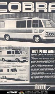 1974 cobra motorhome rv travel trailer ad time left $