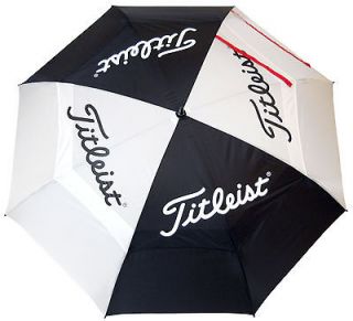   Titleist Double Canopy Golf Umbrella Black/White/Red   RETAIL $70.00