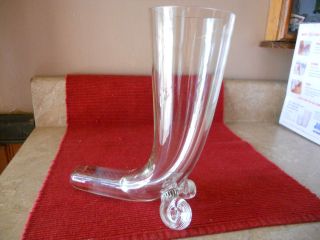 horn shaped clear glass pilsner beer or vase time left $ 9 99 buy it 