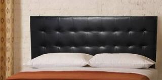 wall mounted king size black leather headboard for bed time