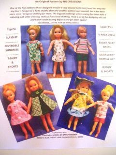 Mattel Tutti & Todd Dolls Sewing Pattern Play Date Outfits NG 