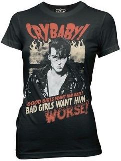 Cry Baby Bad Girls Want Him Movie Womens Fitted Small T Shirt