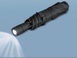 bmw black umbrella w led flashlight handle case oem time