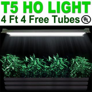   216W T5 HO Fluorescent 48 Grow Light Bulb 4Ft Hydroponic Fixture Tube