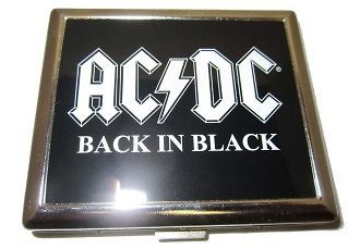 ac dc black in black metal cigarette case time left