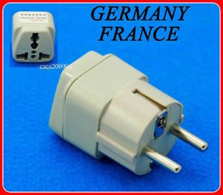   Korea France Universal Schuko Travel Adaptor AC Power Plug Adapter