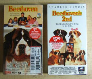 beethoven beethoven s 2nd 2 vhs mint double feature time