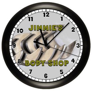 PERSONALIZED GARAGE WALL CLOCK TOOLS WORKSHOP BUSINESS BODY SHOP AUTO 