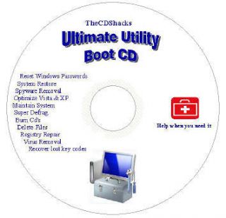 Ultimate Utility Boot Disk Restore Windows XP, Vista 2K, Reset Windows 