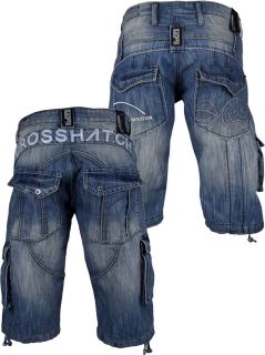 mens denim long jean cargo shorts crosshatch nxt gen more
