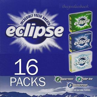   Eclipse Sugarfree Chewing Gum 16 Pack Variety, Spearmint, Mint Flavors
