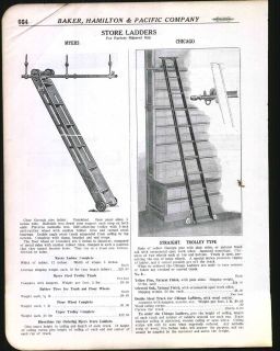 1924 AD Library Hardware Store Ladders Myers Chicago TTrolley Type