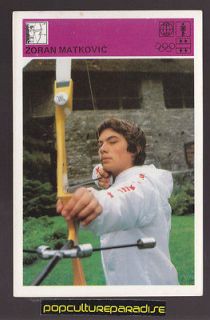   MATKOVIC Archery Bow & Arrow 1981 SVIJET SPORTA CARD Rare Yugoslavia