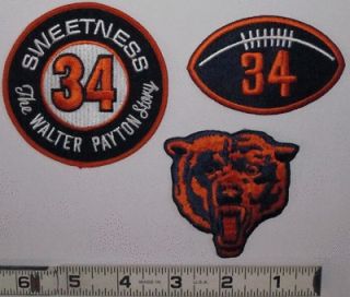 WALTER PAYTON MEMORIAL #34 CHICAGO BEARS NFL FOOTBALL PATCH LOT NFL 
