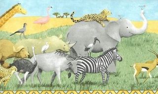 safari cute animals discontinued wallpaper border 51098 time left $