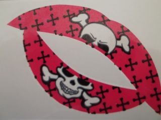 hot lips temporary lip tattoo skull goth punk pink time