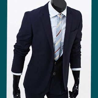 Mens slim fit 2button DRAK NAVY suits US 34R jacket + 30pants (with 