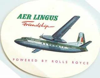 Powered by Rolls Royce   Old AER LINGUS / IRELAND Airline Luggage 