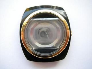 Enicar N.O.S swiss gents watch case black finish facet crystal   2342 
