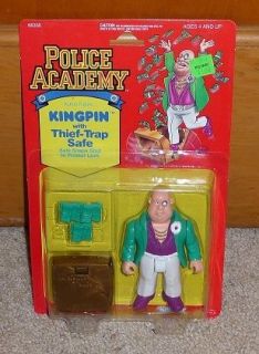 1989 police academy king pin with thief proof safe moc