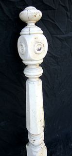 ANTIQUE WALNUT NEWEL POST ~ 8 SIDED ~ VICTORIAN ARCHITECTURAL 