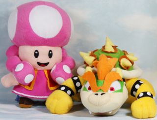 Newly listed lot 2 mario bros bowser toadette 10 plush toy doll