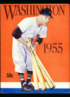 1955 washington nationals vintage baseball yearbook  74