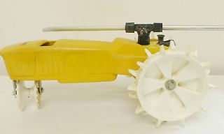 Nelson Tractor Water Sprinkler Cast Iron 3 Speed Yellow Traveling Lawn 