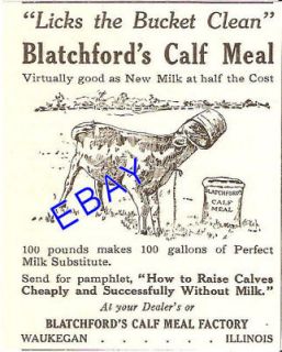1914 blatchford calf meal milk replacer ad waukegan il time
