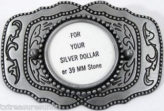 BELT BUCKLES mens casual western USA accessories silver dollar coin 