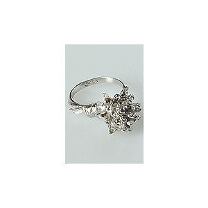 OBEY The Clover Flower Ring in White Gold Color   Jewelry for Women 