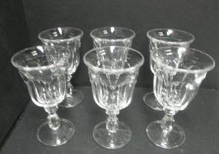 Heisey OLD WILLIAMSBURG COLONIAL #341 Water Goblet   6   Lot #2