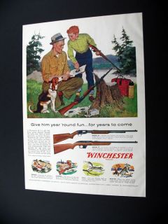 Winchester Model 61 & 77 .22 Rifles 1958 print Ad