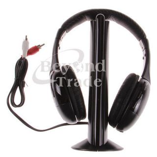 Newly listed 5 in 1 Wireless Headphone Earphone Black For /MP4 PC 