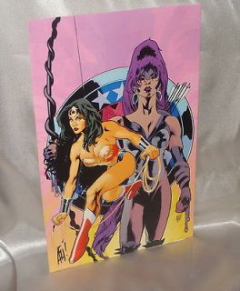 Wonder Woman~COVER PRINT~HAND SIG​NED BY ADAM HUGHES~Watchme​n~Dr 