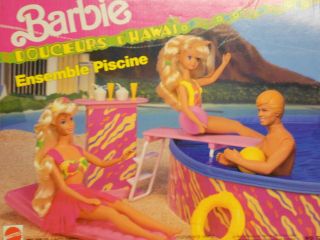 barbie 1990 hawaiian fun pool set  49