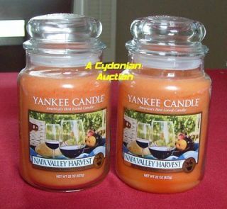 lot of 2 yankee candle napa valley harvest 22 oz