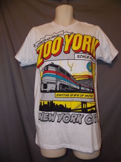 mens zoo york skater t shirt l nwt train white