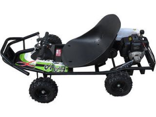 ScooterX Baja Powerkart 49cc Black/Green Kid Ride on Toy Go Cart Gas 