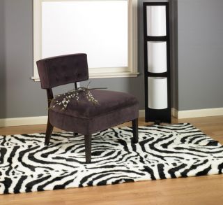 abstract faux fur zebra rug 5x7 new 