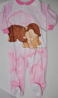 NEW INFANT GIRLS CURIOUS GEORGE BLANKET SLEEPER SIZE 18 MONTHS PAJAMAS