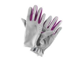 Womens Nike Lightweight Running Gloves Gray Pink Key Pocket