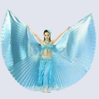Egyptian Egypt Belly Dance Dancing Costume Blue Isis Wing