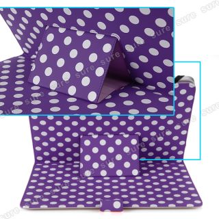 10 inch PU Case Cover Android Tablet PC ePad Stand Universal Purple 