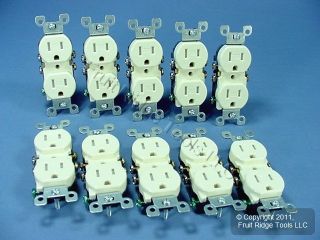 10 Leviton Almond Tamper Resistant Receptacle Outlets