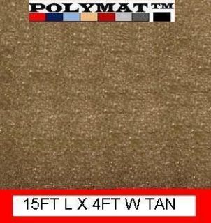 15ft Long x 48 Wide Tan TAN34 Polymat Series 25 Latex Backed Carpet 