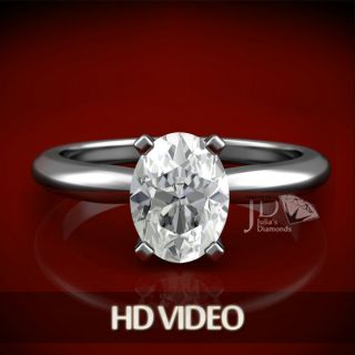 01 Ct Oval Diamond Engagement Ring E VS1 760565354