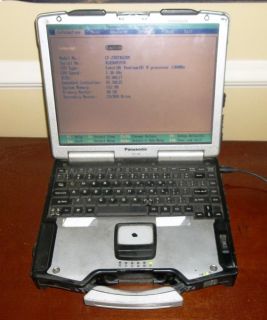 Panasonic Toughbook CF 29 Laptop 1 30GHz Pentium M 512MB RAM CD RW DVD 