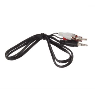 5mm Mini Plug Jack to 2 RCA Male Stereo Audio Y Adapter Adaptor 
