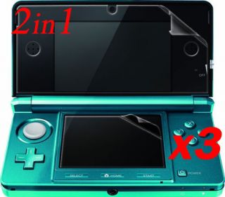3X Screen Protector Nintendo 3DS N3DS LCD 3D Screen USA